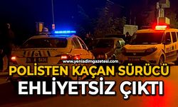 Polisten kaçan sürücü ehliyetsiz çıktı