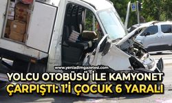 Yolcu otobüsü ile kamyonet çarpıştı: 1’i çocuk 6 yaralı
