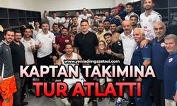 Kaptan takımına tur atlattı