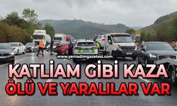 Katliam gibi kaza: 30 araç birbirine girdi