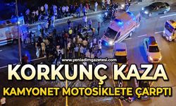 Kamyonetle motosiklet çarpıştı: Yaralılar var