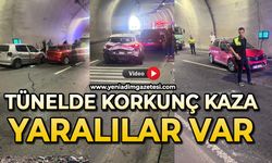 Tünellerde korkunç kaza: Otomobiller bir birine girdi, yaralılar var