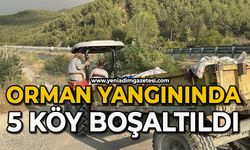 Orman yangını sebebiyle 5 köy tahliye edildi