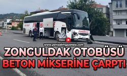 Zonguldak otobüsü kaza yaptı