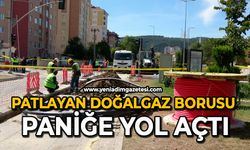Patlayan doğalgaz borusu büyük paniğe yol açtı