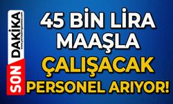 45 bin lira maaşla çalışacak personel aranıyor!