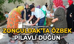 Zonguldak’ta Özbek pilavlı düğün
