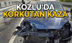Kozlu'da korkutan kaza