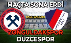 Zonguldakspor-Düzcespor karşılaşması sona erdi