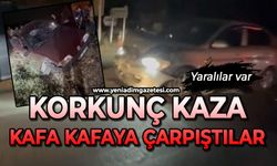 Otomobiller kafa kafaya çarpıştı: Yaralılar var