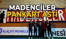 Madenciler pankart astı