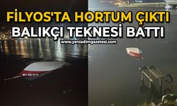 Filyos'ta hortum çıktı, balıkçı teknesi battı