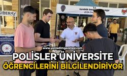 Polisler üniversite öğrencilerini bilgilendiriyor