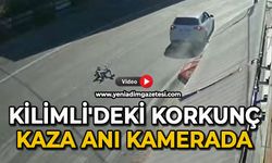 Kilimli'deki korkunç kaza anı kamerada