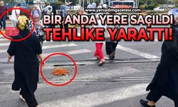 Yola saçılan tulumba tatlıları tehlike yarattı