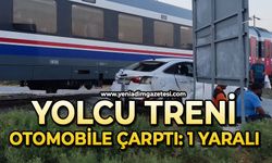 Yolcu treni otomobile çarptı: 1 yaralı