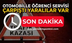 Otomobille öğrenci servisi çarpıştı: Yaralılar var