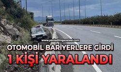 Otomobil bariyerlere girdi: 1 yaralı