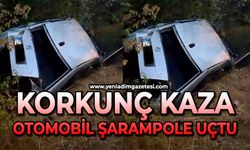 Korkunç kaza: Otomobil şarampole uçtu