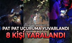 Pat pat uçuruma yuvarlandı: 8 yaralı