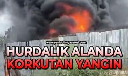 Hurdalıkta korkutan yangın