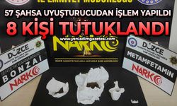 57 şahsa uyuşturucudan işlem yapıldı, 8 kişi tutuklandı