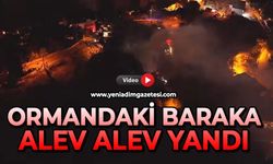 Ormandaki baraka Alev Alev yandı