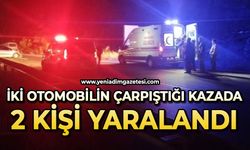 İki otomobilin çarpıştığı kazada 2 kişi yaralandı