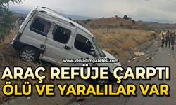 Araç refüje çarptı: 1 ölü, 4 yaralı