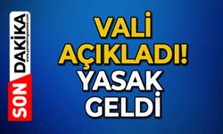 Vali açıkladı: Yasak geldi!