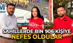 Sahillerde bin 906 kişiye nefes oldular