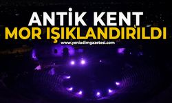 Antik Kent Halk Sağlığı Haftası’nda mor ışıklandırıldı