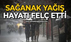 Sağanak yağış hayatı felç etti: Ortalık savaş alanına döndü