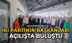 İki partinin başkanları açılışta buluştu: Seçim esprisi töreni ısıttı
