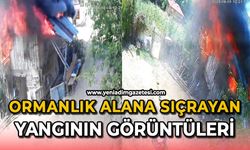 Korkutan yangın güvenlik kamerasına yansıdı