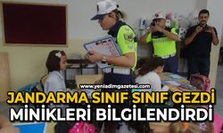 Jandarma sınıf sınıf gezdi, minikleri bilgilendirdi