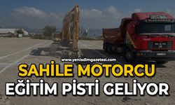 Sahile motorcu eğitim pisti geliyor