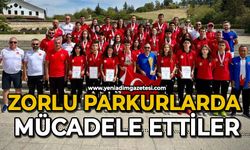 Zorlu parkurlarda mücadele ettiler