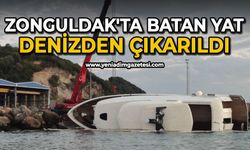 Zonguldak'ta batan yat denizden çıkarıldı