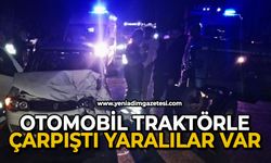 Otomobil traktörle çarpıştı: 4 yaralı
