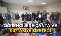 Öğrencilere çanta ve kırtasiye desteği yapıldı