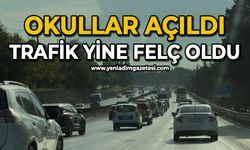 Okullar açıldı trafik yine felç oldu