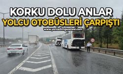 Korku dolu anlar: Yolcu otobüsleri çarpıştı
