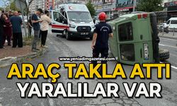 Araç takla attı: Yaralılar var