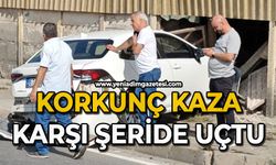 Korkunç kaza: Karşı şeride uçtu