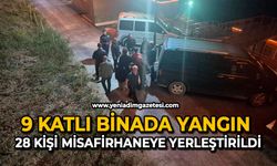9 katlı binada yangın: 28 kişi misafirhaneye yerleştirildi