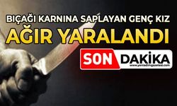 Bıçağı karnına saplayan genç kız ağır yaralandı