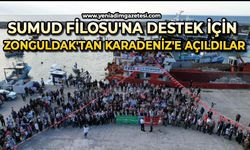 Sumud Filosu’na destek için Zonguldak’tan Karadeniz’e açıldılar