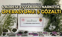 6 adrese eş zamanlı narkotik operasyonu: 5 gözaltı