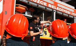 Düzce itfaiyesi 744 öğrenciyi ağırladı